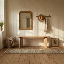 Banc arrondi bois massif | Acacia Ellipse Naturel