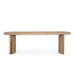 Banc arrondi bois massif | Acacia Ellipse Naturel