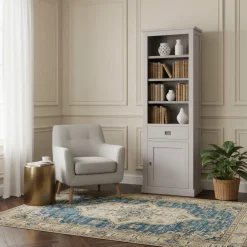 Bibliothèque 1 porte 1 tiroir - tourne à droite | Pin Chic