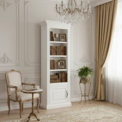 Bibliothèque avec porte - avec des panneaux de bossage "Romance"