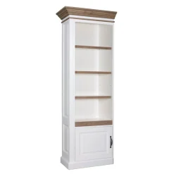 Bibliothèque avec porte - tourne à gauche "Chêne et Pin Romance"