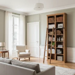 Bibliothèque ouverte échelle 240 cm | Acacia Emma II