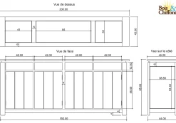 Buffet 4 Portes 4 Tiroirs | Acacia Moon