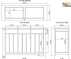 Buffet 3 Portes 3 Tiroirs | Acacia Moon