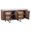 Buffet 4 portes plateau marbre | Manguier Kfir II