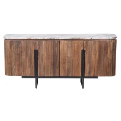 Buffet 4 portes plateau marbre | Manguier Kfir II