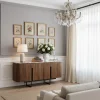 Buffet 4 portes plateau marbre | Manguier Kfir III