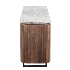 Buffet 4 portes plateau marbre | Manguier Kfir III