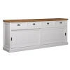 Buffet bas 2 portes 4 tiroirs "Chêne et Pin Charme"