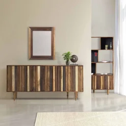 Buffet bas 3 portes multi teintes | Manguier Ramon