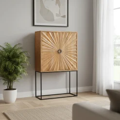 Buffet haut sculpté manguier | Solaris II