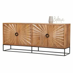 Buffet sculpté 4 porte Manguier | Solaris II