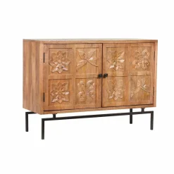 Buffet sculpté 2 portes en bois massif manguier - Sculture