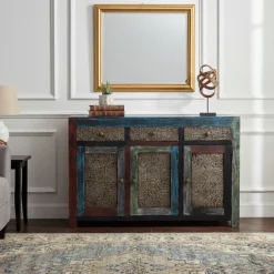 Buffet sculpté multicolore | Manguier Pushkar