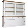 Buffet Vaisselier deux corps 2x2 portes 4 tiroirs "Chêne et Pin Charme"