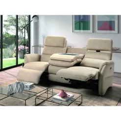 Canapé 3 places, 2 relax électriques Versalles Gris anthracite