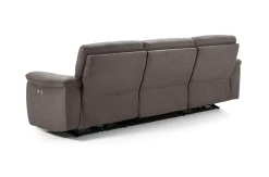 Canapé cuir 4 places, 2 relax électriques | Barcelona Gris