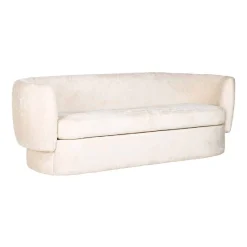 Canapé Donatella blanc chenille fire retardant (FR-Bergen 900 blanc chenille)