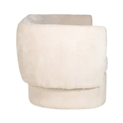 Canapé Donatella blanc chenille fire retardant (FR-Bergen 900 blanc chenille)