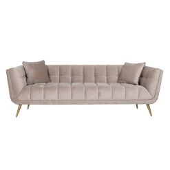 Canapé Huxley Khaki velours / brossé or (Quartz Khaki 903)