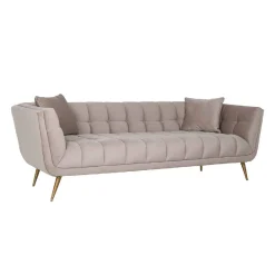 Canapé Huxley Khaki velours / brossé or (Quartz Khaki 903)