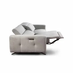 Canapé relax gris clair 3 places Zoa