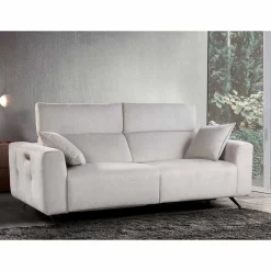 Canapé relax gris clair 3 places Zoa
