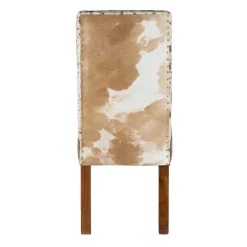 Chaise à haut dossier en peau de vache | Acacia Savage