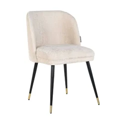 Chaise Alicia blanc chenille fire retardant (FR-Bergen 900 blanc chenille)