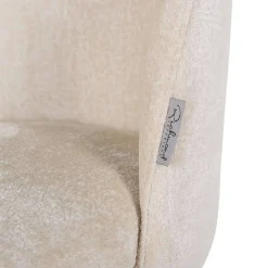 Chaise Alicia blanc chenille fire retardant (FR-Bergen 900 blanc chenille)
