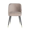 Chaise Alicia khaki velours fire retardant (FR-Quartz 903 Khaki)