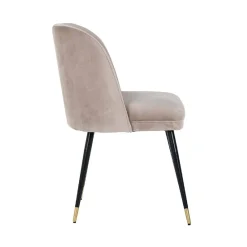 Chaise Alicia khaki velours fire retardant (FR-Quartz 903 Khaki)