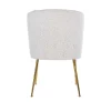 Chaise Cannon blanc Bouclé / brossé or (Copenhagen 900 Bouclé blanc)