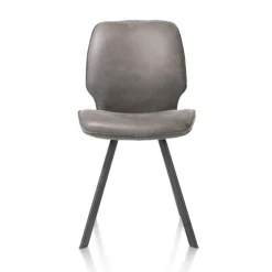 Chaise Cuir Noir Casse | Sasha
