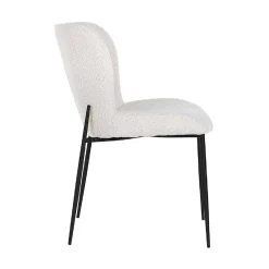 Chaise Darby blanc Bouclé / noir (Copenhagen 900 Bouclé blanc)