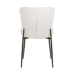 Chaise Darby blanc Bouclé / noir (Copenhagen 900 Bouclé blanc)