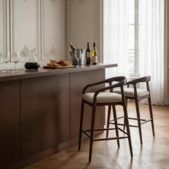 Chaise de Bar Walnut | Milo