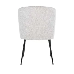 Chaise Fallon blanc Bouclé / noir (Copenhagen 900 Bouclé blanc)