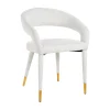 Chaise Gia blanc bouclé Fire retardant (FR-Copenhagen 900 Bouclé blanc)