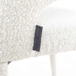 Chaise Gia blanc bouclé Fire retardant (FR-Copenhagen 900 Bouclé blanc)