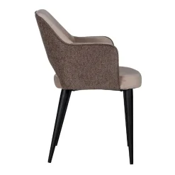 Chaise Giovanna avec accoudoir Quartz Khaki / Alaska Stone