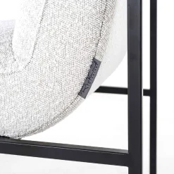 Chaise Lizzy blanc Bouclé / noir (Copenhagen 900 Bouclé blanc)