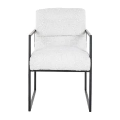 Chaise Lizzy blanc Bouclé / noir (Copenhagen 900 Bouclé blanc)