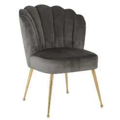 Chaise Pippa Stone velvet / gold