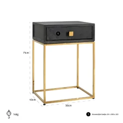 Chevet Blackbone gold 1-tiroir