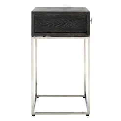 Chevet Blackbone silver 1-tiroir
