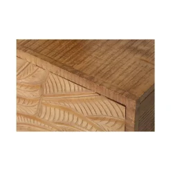 Chevet droit sculpté en bois massif manguier - Floria