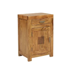 Chevet strié bois - Charnière gauche | Acacia Ramani