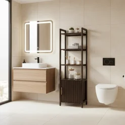 Colonne de rangement noyer fonce | Acacia Aleuts
