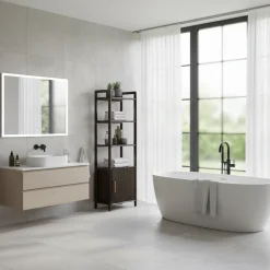 Colonne de rangement noyer fonce | Acacia Aleuts